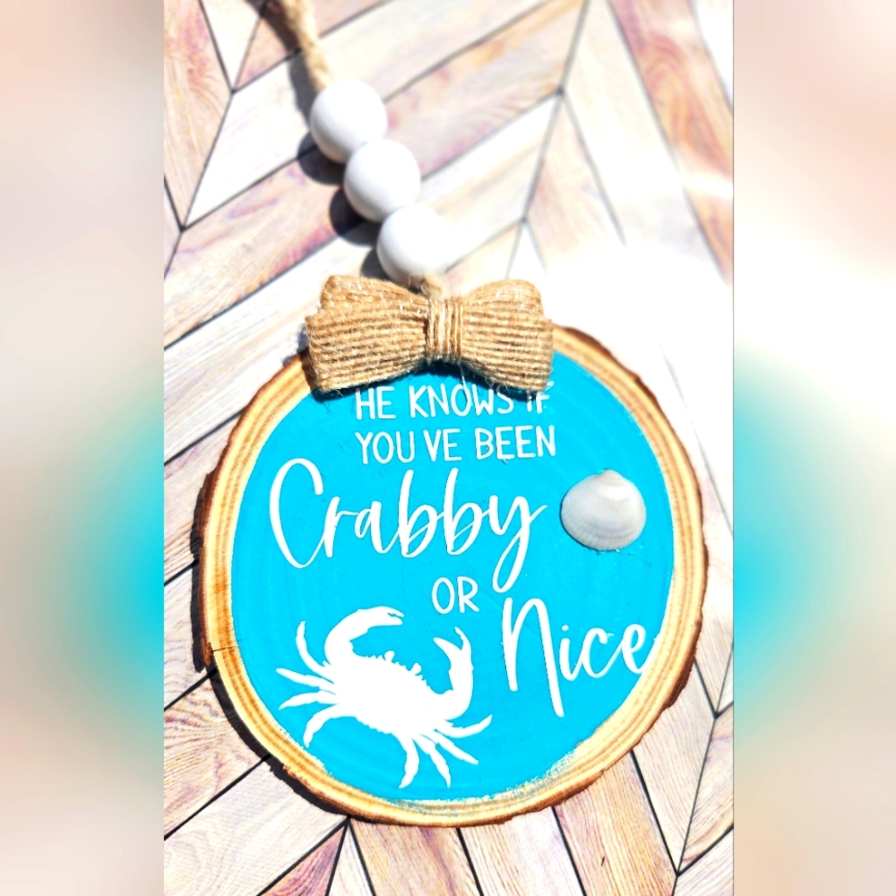 Blue Crabby or Nice Wooden Ornament